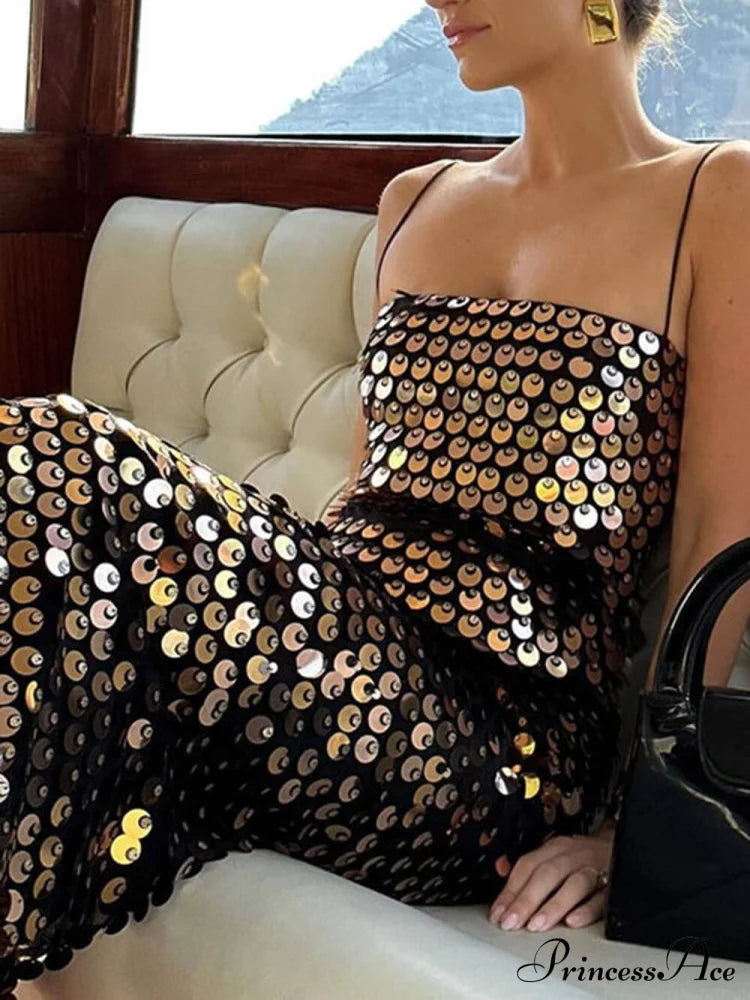 Sequin Versatile Stylish Irregular Midi Dress image 6
