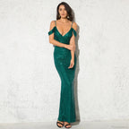 Sequined Deep V Maxi Party Dress image 7
