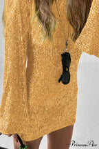 Sequins Flare Sleeve Dress image 9