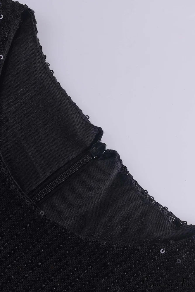 Sequins Flare Sleeve Dress image 6