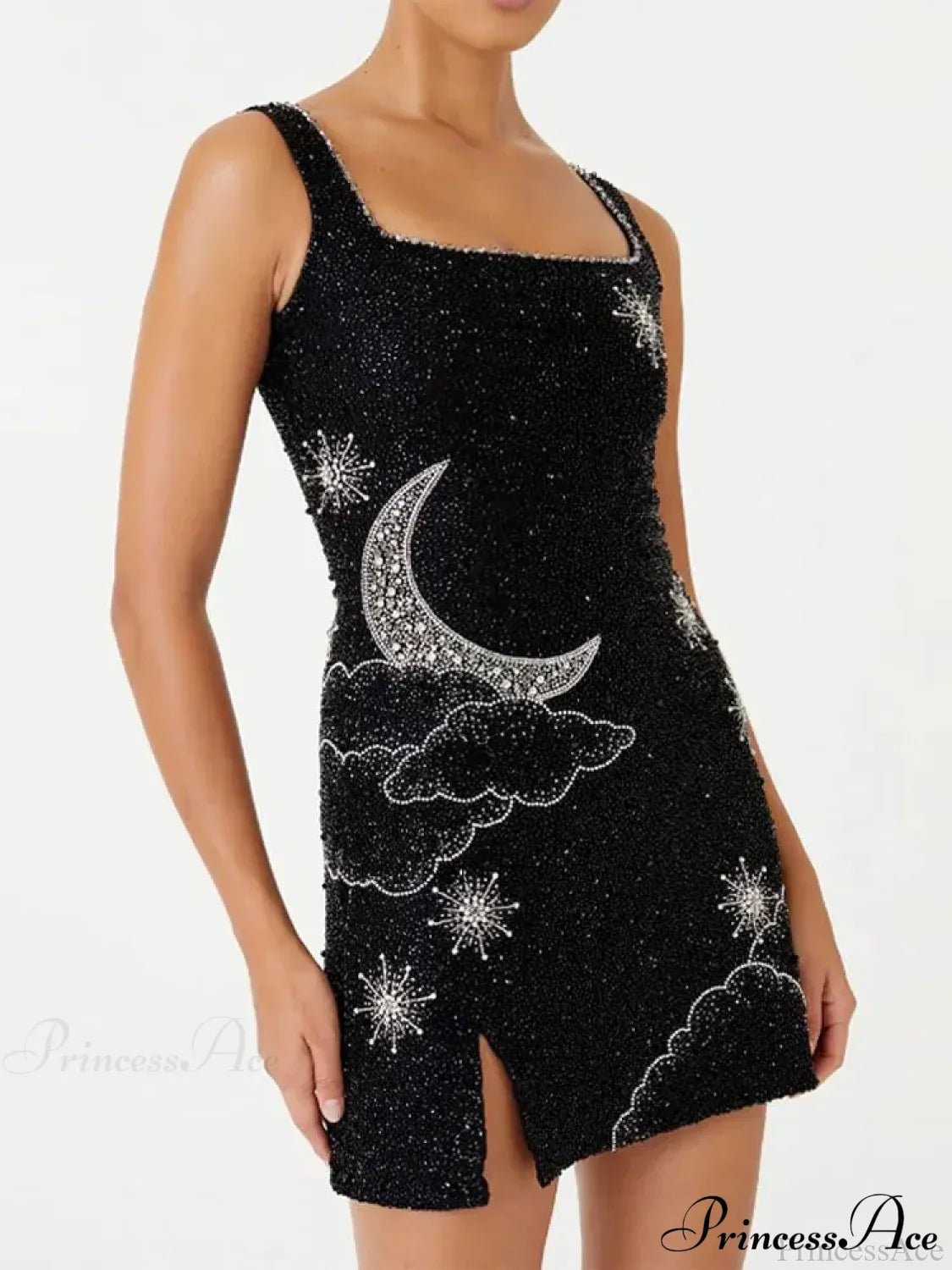Sequins Sleeveless A-line Mini Dress image 3