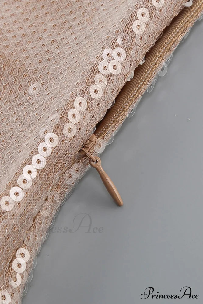 Sequins V Neck Flares Sleeve Pack Hip Dress image 13