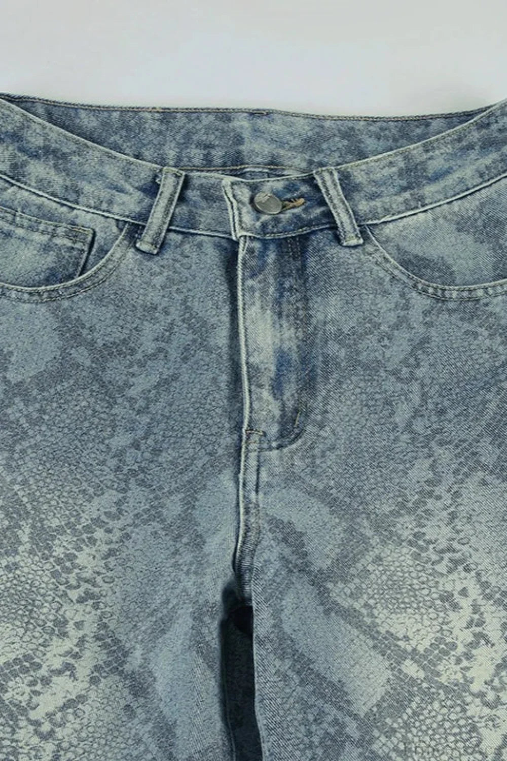 Serpentine Print Low Waist Straight Leg Jeans image 5