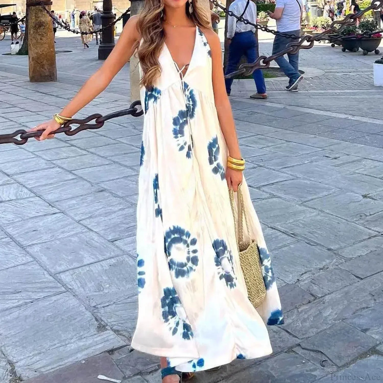 Sexy Backless Boho Dress image 3