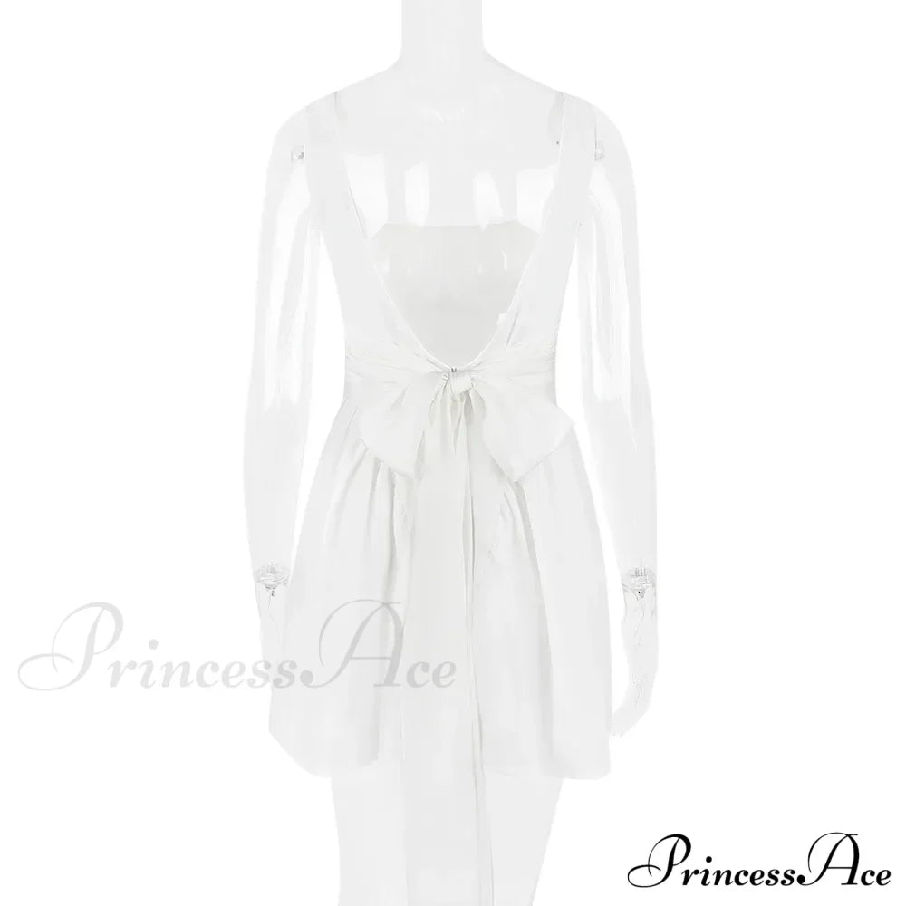 Sexy Backless Bow Mini Dress image 6