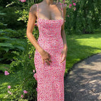 Sexy Backless Slimming Beach Floral Dress image 2