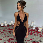 Sexy Backless Wrap Charming Chest Midi Dress image 9