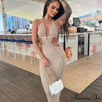 Sexy Backless Wrap Charming Chest Midi Dress image 3