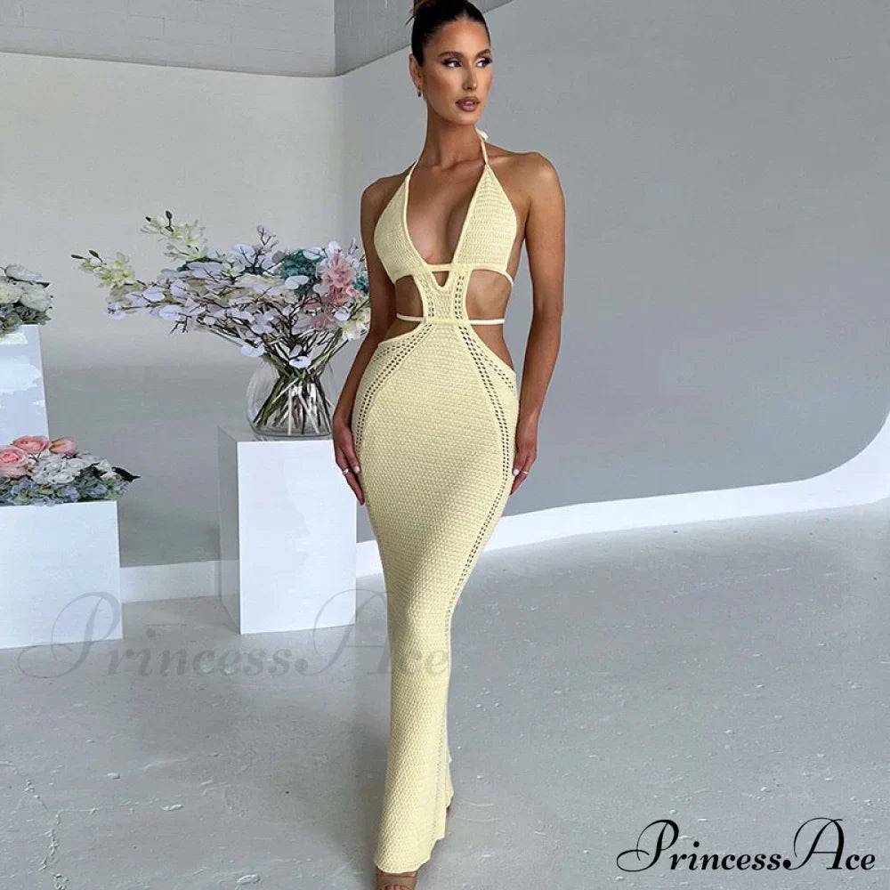 Sexy Backless Wrap Charming Chest Midi Dress image 6