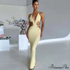 Sexy Backless Wrap Charming Chest Midi Dress image 6