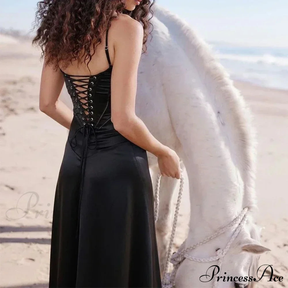 Sexy Bandage Lace Up Sleeveless Party Robe Maxi Dress image 2