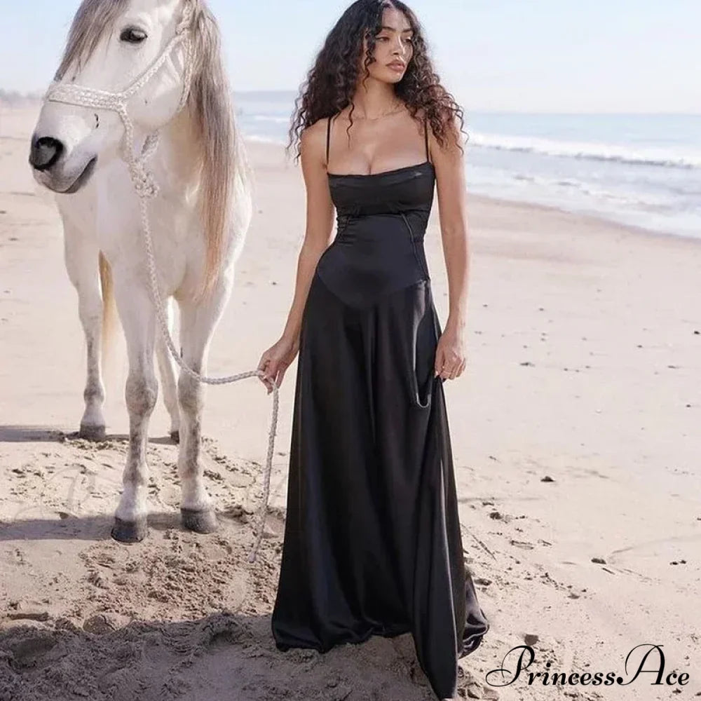 Sexy Bandage Lace Up Sleeveless Party Robe Maxi Dress image 1