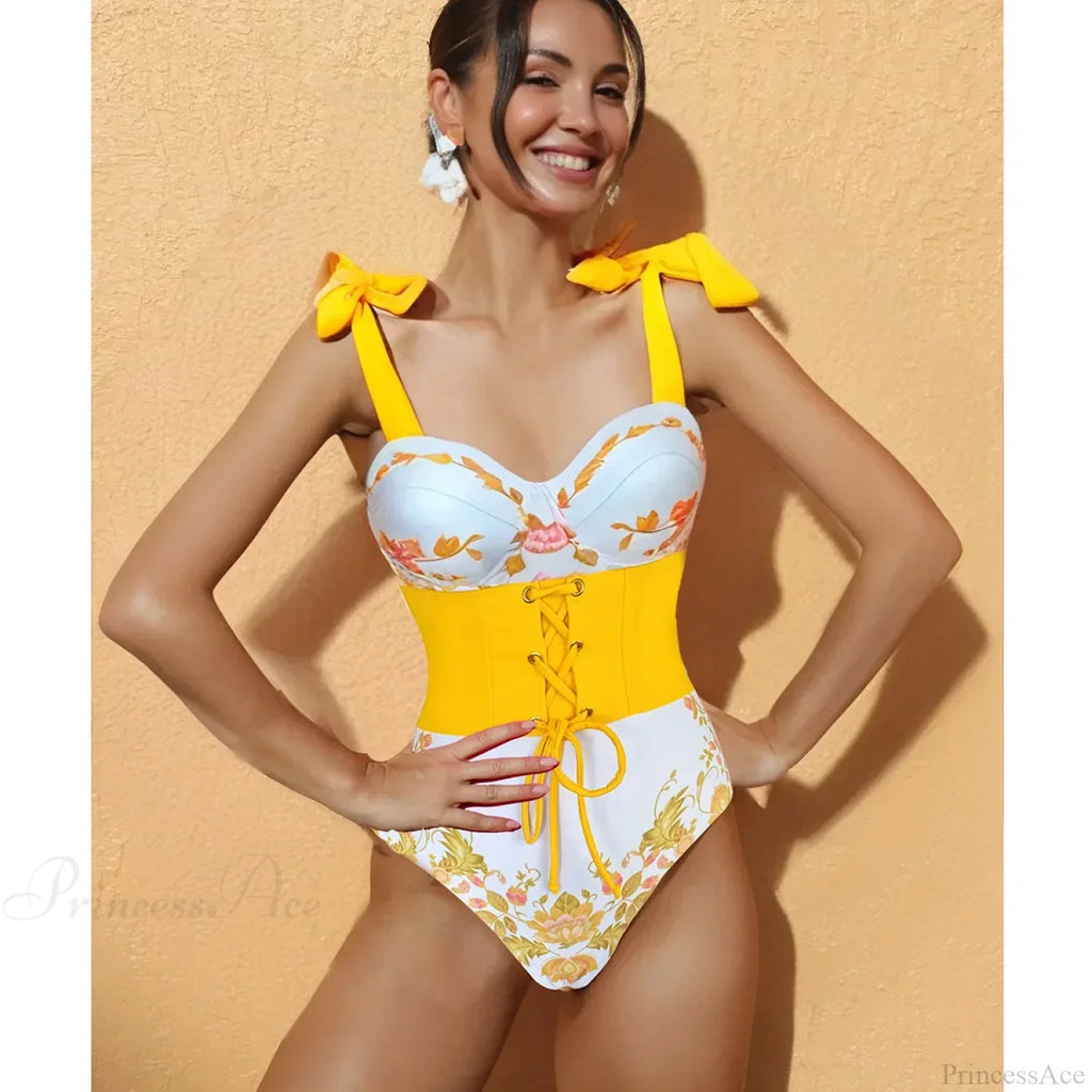 Sexy Cut Out Push Up One Piece Swimsuit image 1