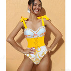 Sexy Cut Out Push Up One Piece Swimsuit image 1