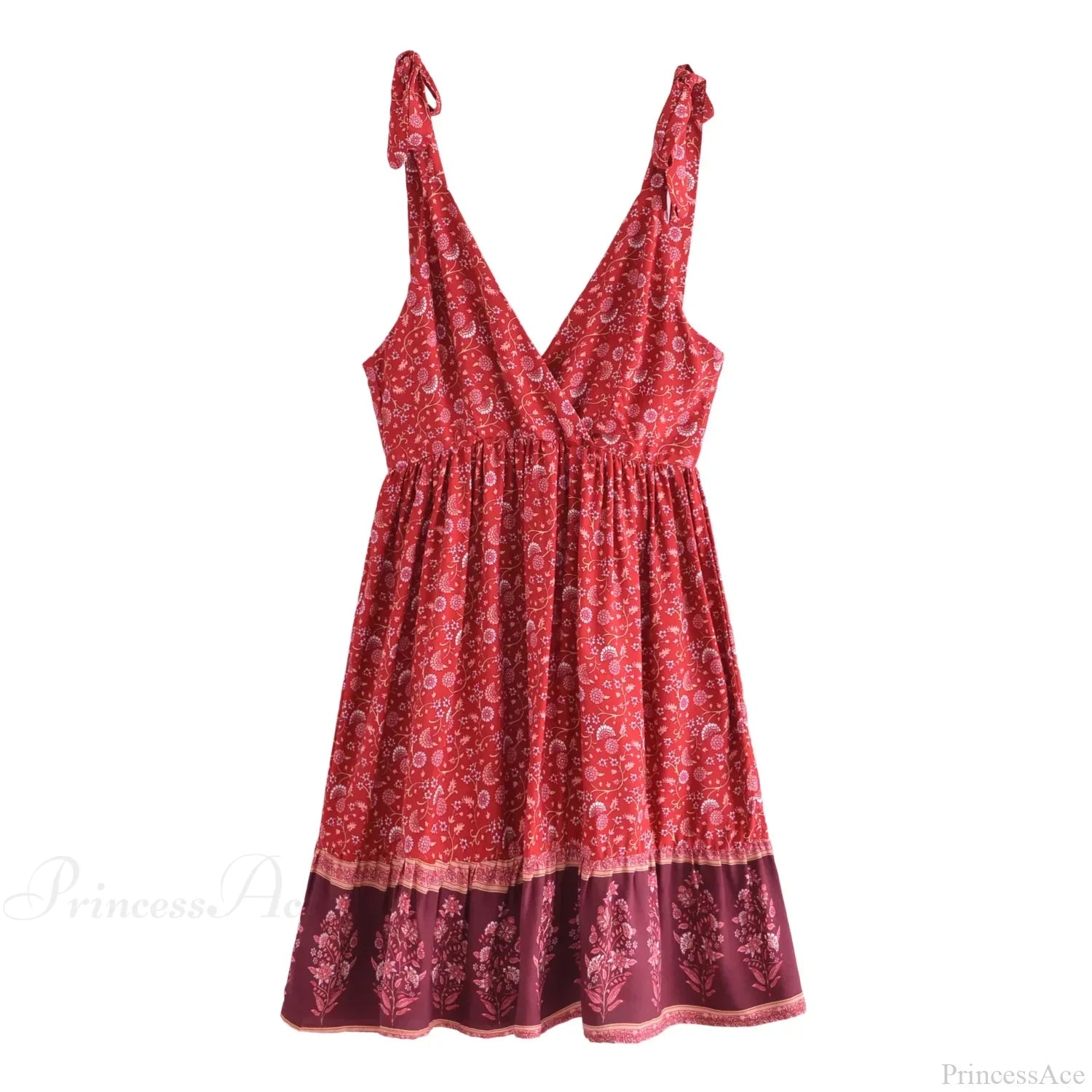 Sexy Deep V-neck Sleeveless Strapless Mini Boho Dress image 3
