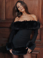 Sexy Elegant Fluffy Glamorous Strapless Mini Party Dress image 2