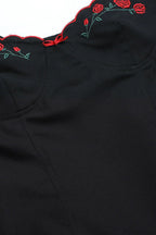 Sexy Embroidered Spaghetti Strap A Line Fitted Mini Dress image 4