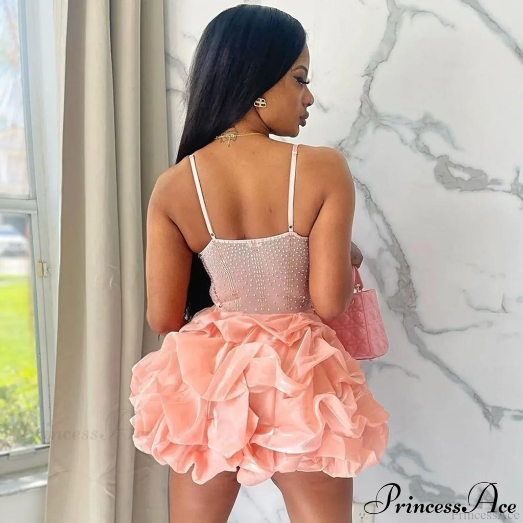 Sexy Fitted Rhinestone Elastic Tiered Cami Dress image 4