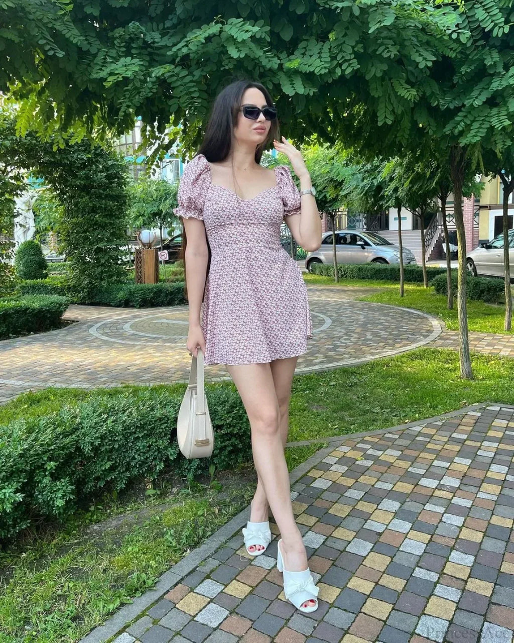 Sexy Floral Print Wrap Floral Dress image 6