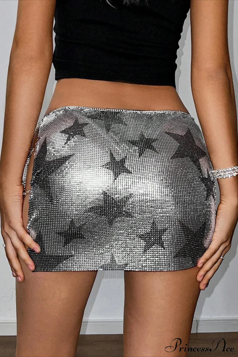 Sexy High Waist Pencil A-Line Sequin Mini Skirt image 2