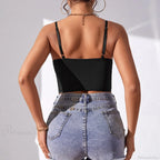 Sexy Lace Fishbone Backless Sheer Corset Crop Top image 2