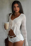 Sexy Lace Flare Sleeve Cover Up image 1