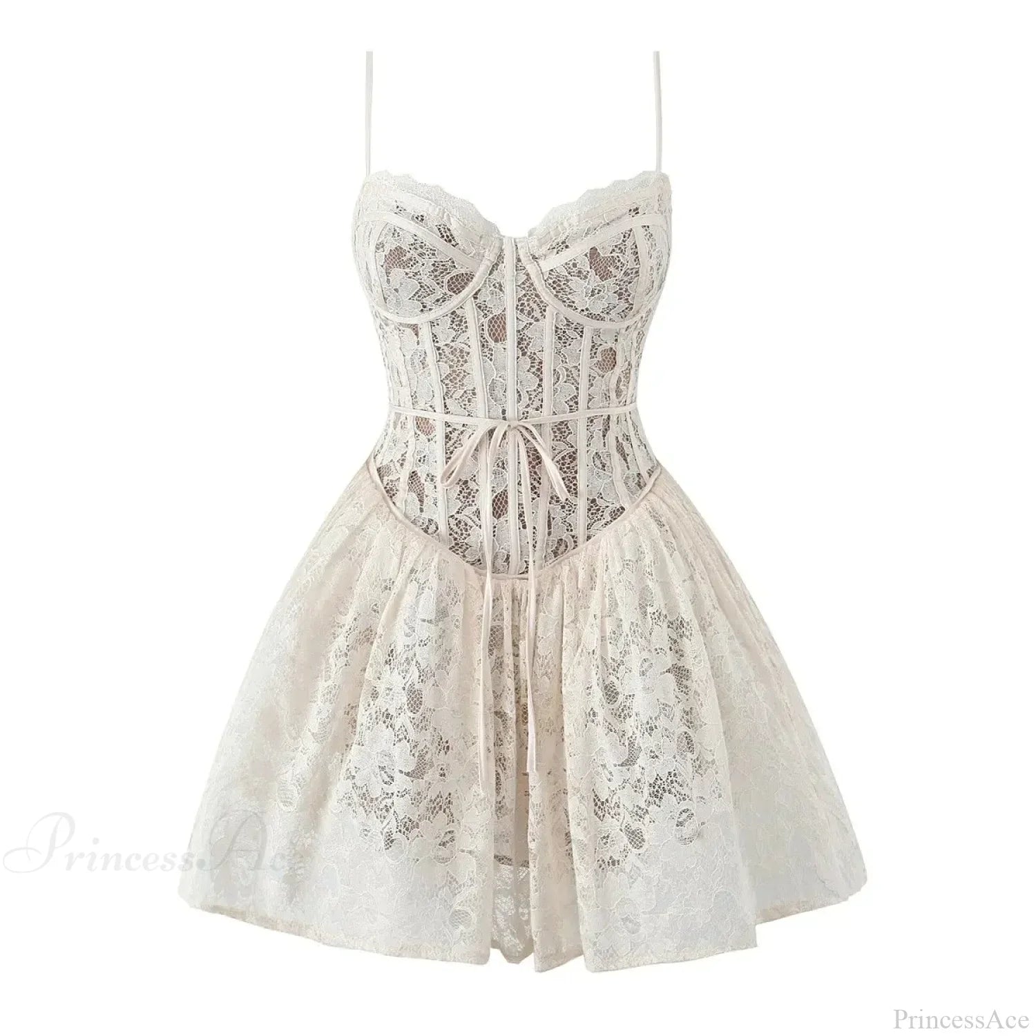 Sexy Lace Sling Low Waist Floral Dress image 2