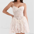 Sexy Lace Sling Low Waist Floral Dress image 1