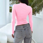 Sexy Low Chest Elegant T-shirt Sweater image 5