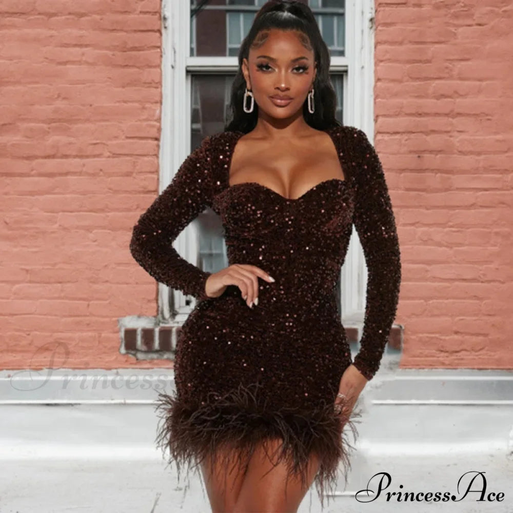 Sexy Luxury High Trendy Waist Short Dress image 1