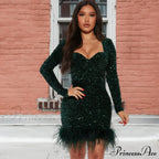 Sexy Luxury High Trendy Waist Short Dress image 3