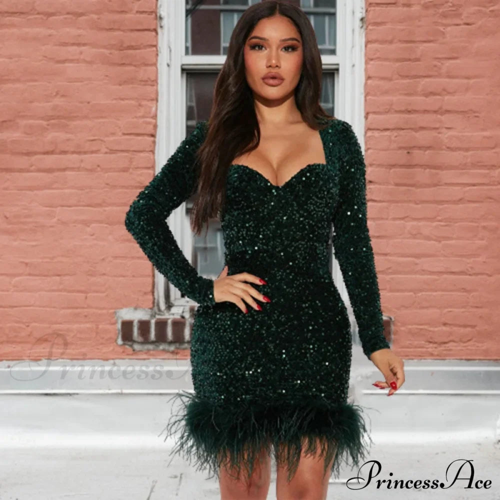 Sexy Luxury High Trendy Waist Short Dress image 3