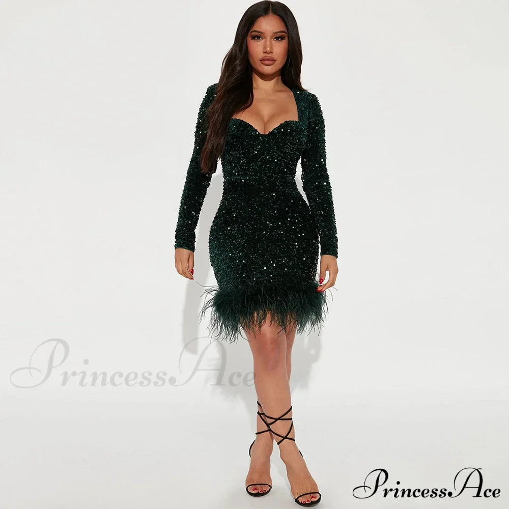 Sexy Luxury High Trendy Waist Short Dress image 5