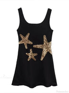 Sexy Mini Fashion Shiny Sequins Printed Strap Summer Chic Sleeveless Party Dress image 5