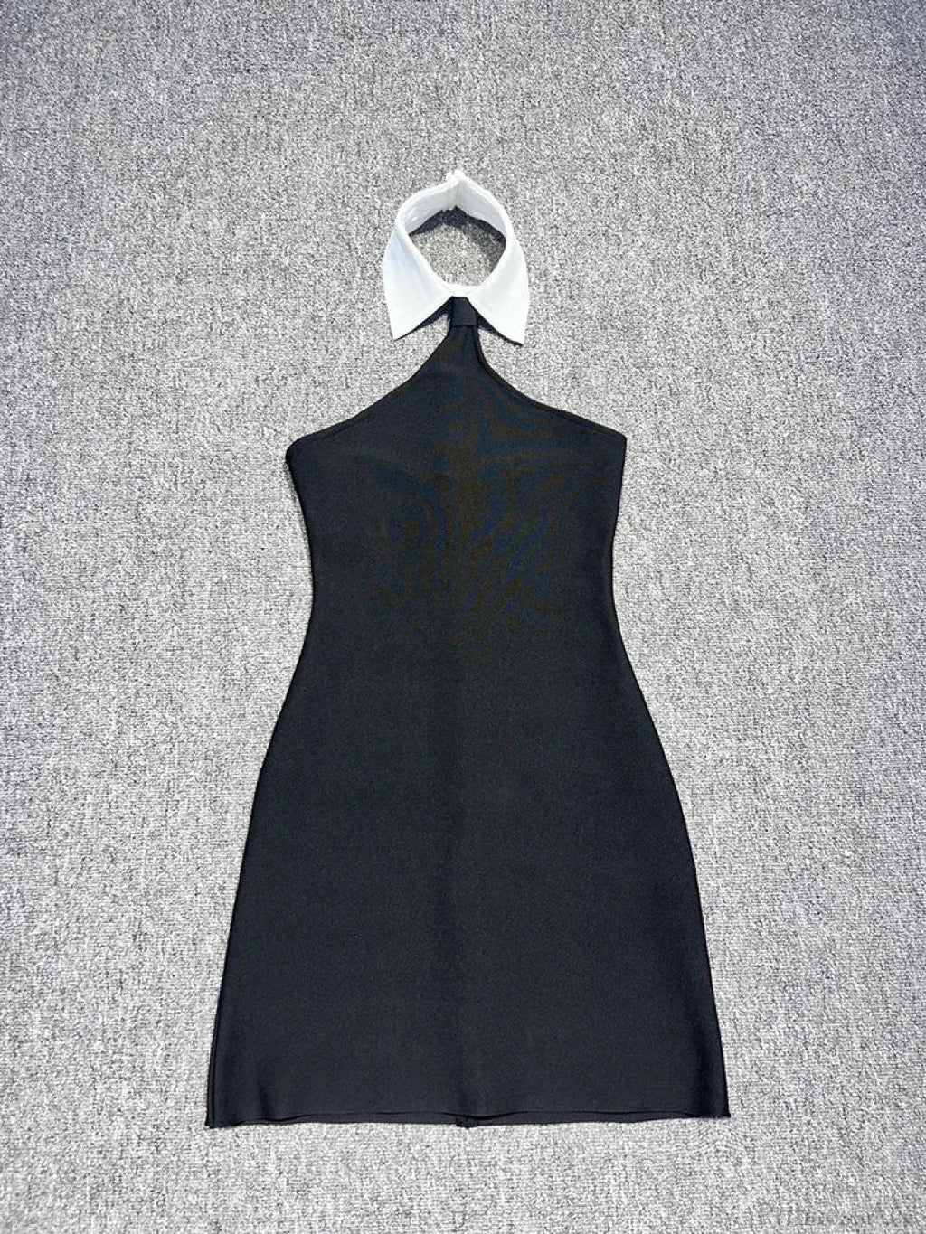 Sexy Patchwork Sleeveless Bandage Dress Black Backless Bodycon Mini Party Dress image 6