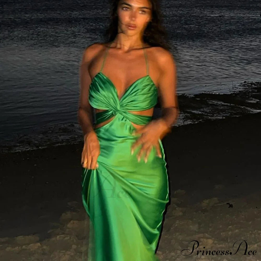 Sexy Satin Tube Top Midi Skirts image 13