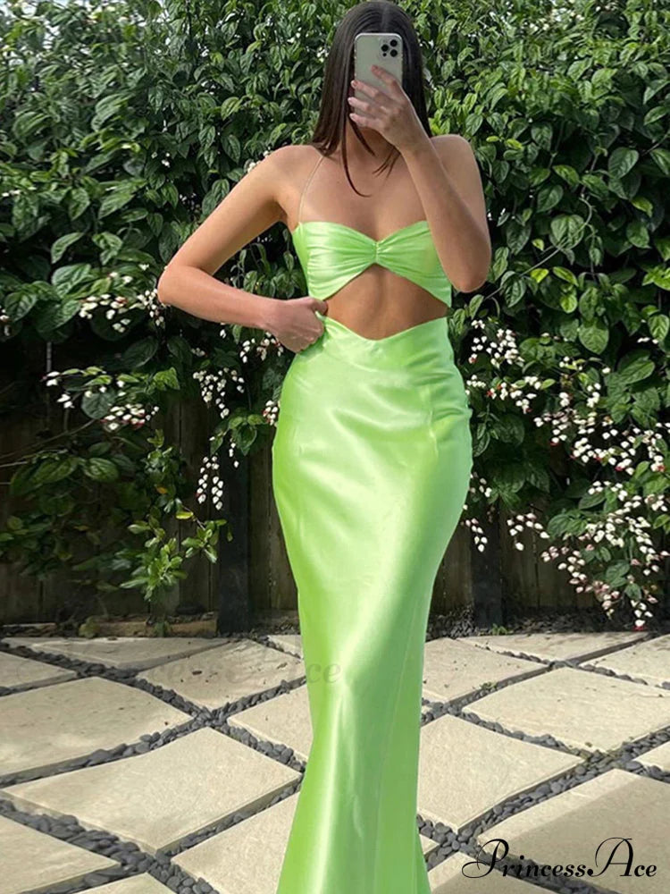 Sexy Satin Tube Top Midi Skirts image 5