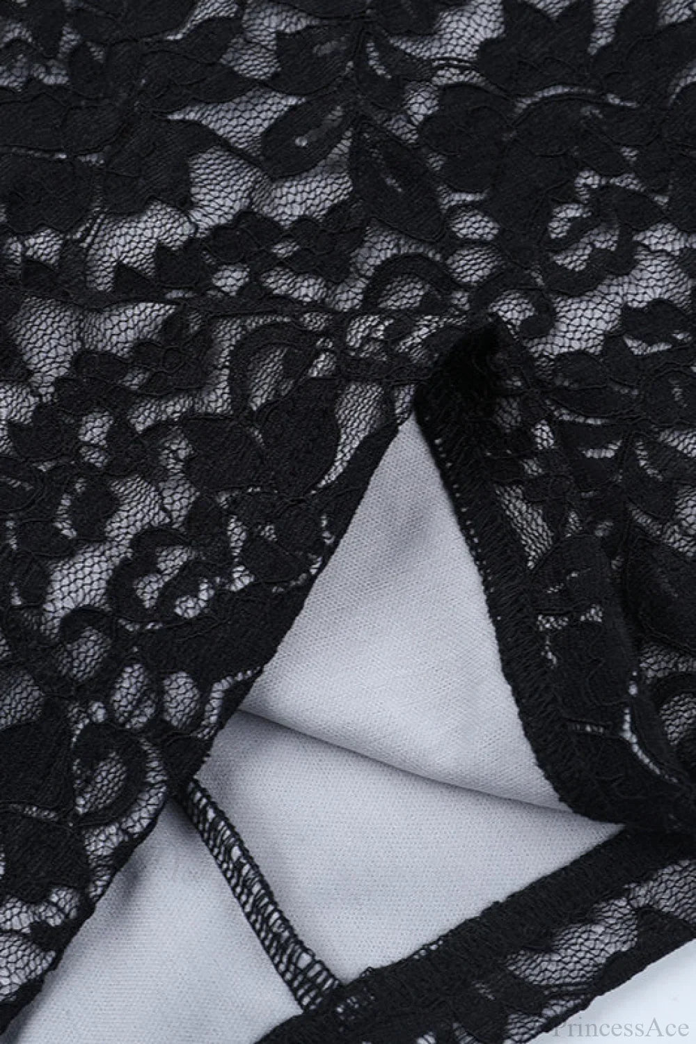 Sexy Sheer Lace Off Shoulder Long Sleeve Mini Dress image 4