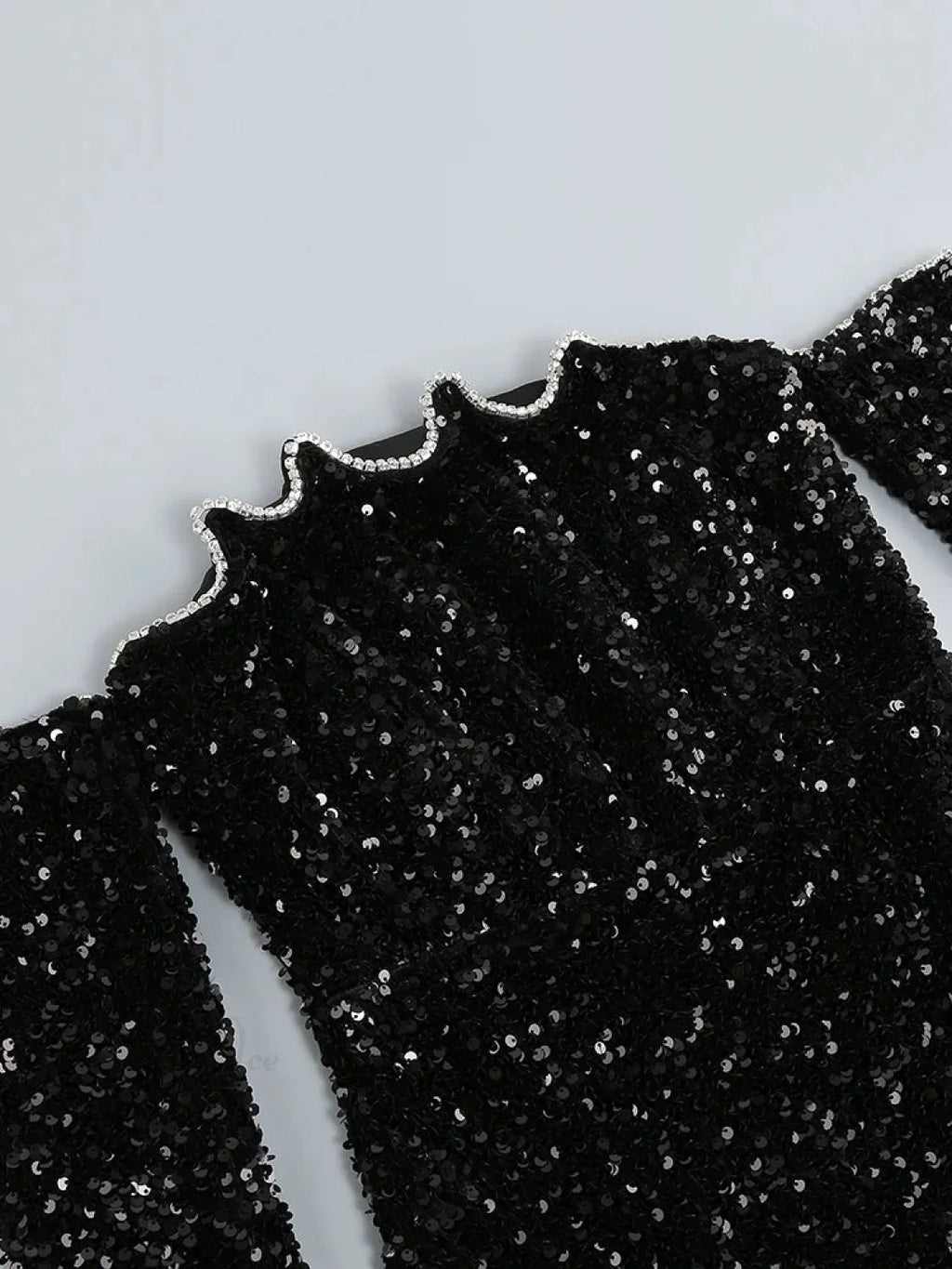 Sexy Slash Neck Long Sleeve Sparkling Sequins Dress Off Shoulder Party Dress image 4