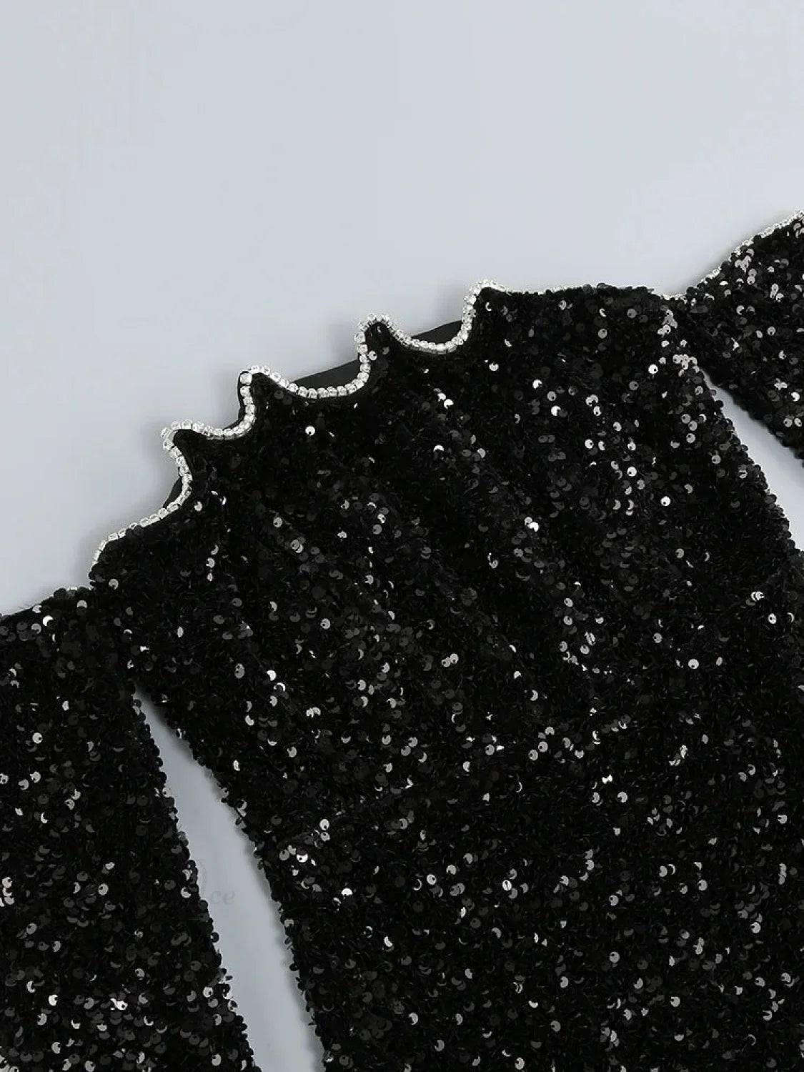 Sexy Slash Neck Long Sleeve Sparkling Sequins Dress Off Shoulder Party Dress image 4