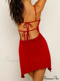 Sexy Slash Neck Summer A line Spaghetti Mini Dress image 4
