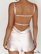 Sexy Sleeveless Strap Patchwork Hollow Out Backless Mini Dress image 6