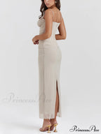 Sexy Slim Fit Hip-Hugging Graceful Slit Mesh Long Skirt image 4