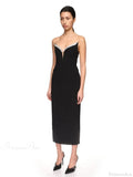 Sexy Strapless V Neck Diamonds Bandage Black Sleeveless Party Dress image 5