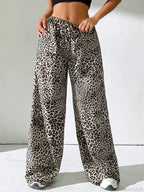Sexy Striped Side Split Tie-Up Wide-Leg Sweatpant image 4