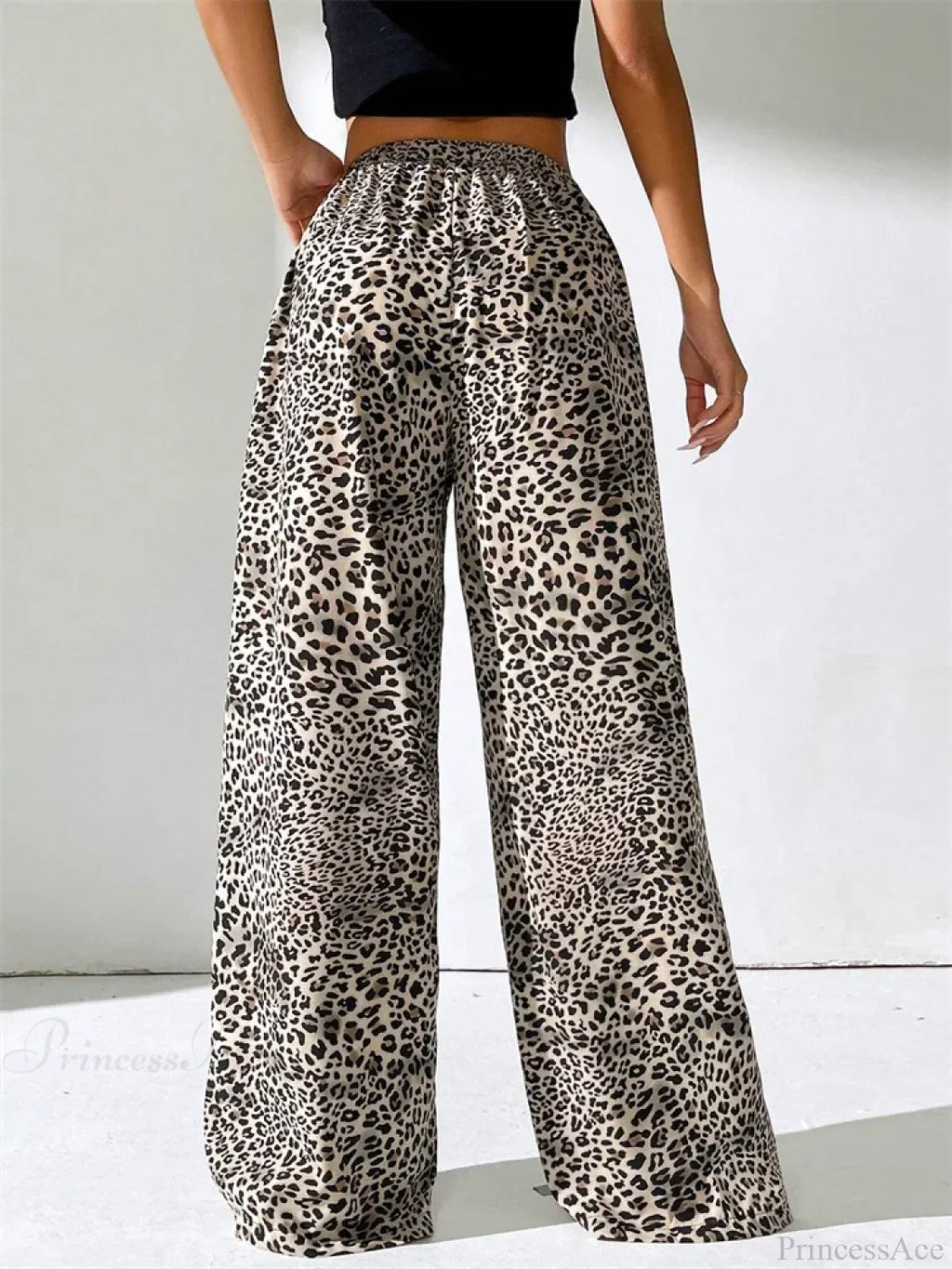 Sexy Striped Side Split Tie-Up Wide-Leg Sweatpant image 2