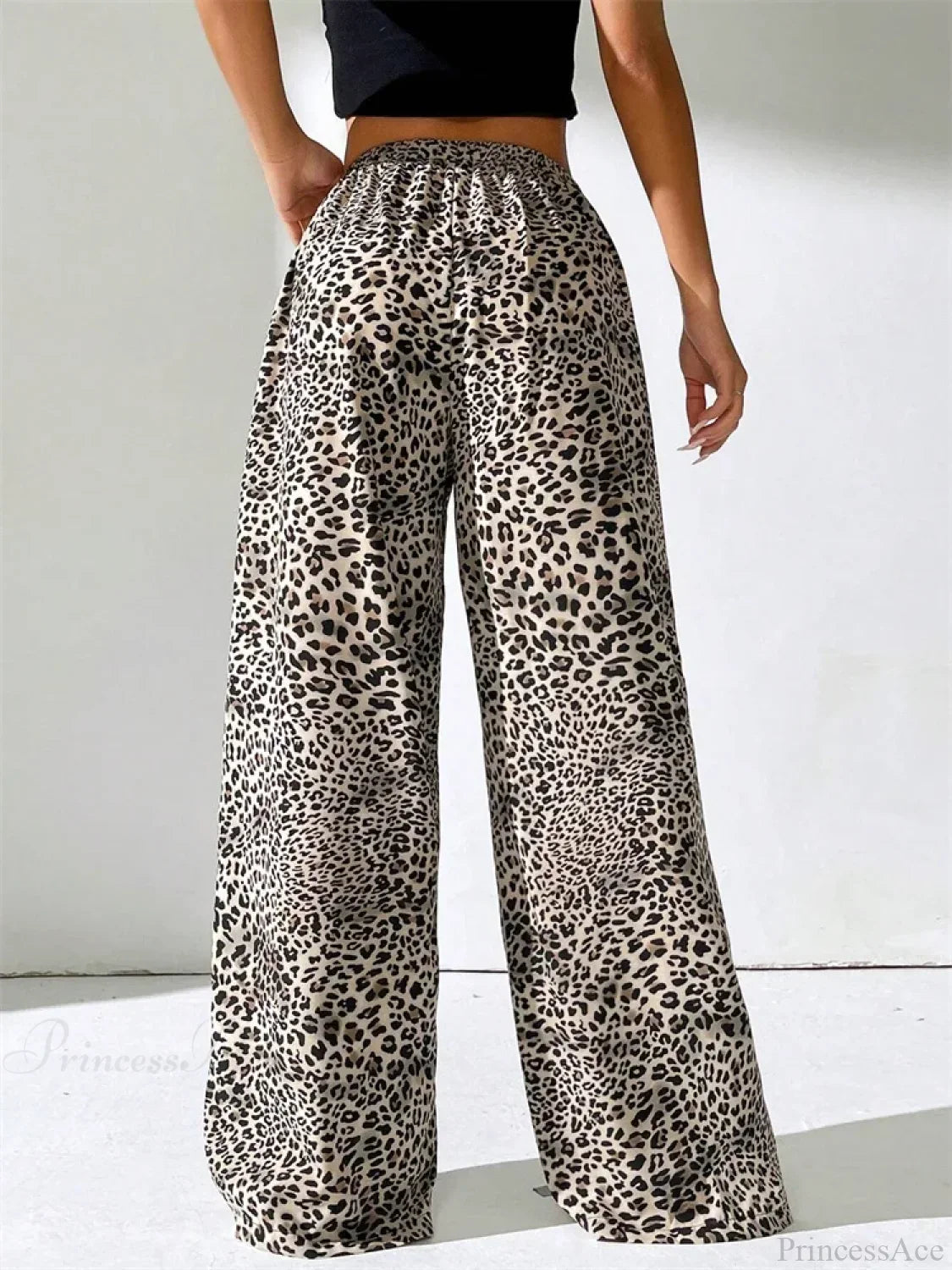 Sexy Striped Side Split Tie-Up Wide-Leg Sweatpant image 2