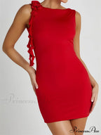 Sexy Summer Backless Flower Patchwork Tassels Sleeveless Party Mini Dress image 9