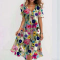Sexy V-neck Floral Swing Dress image 7
