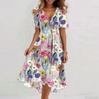 Sexy V-neck Floral Swing Dress image 13